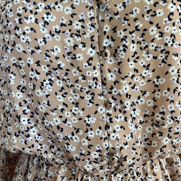 Sienna Sky Peplum Long Sleeve Button Down Floral Blouse - Picture 4 of 7